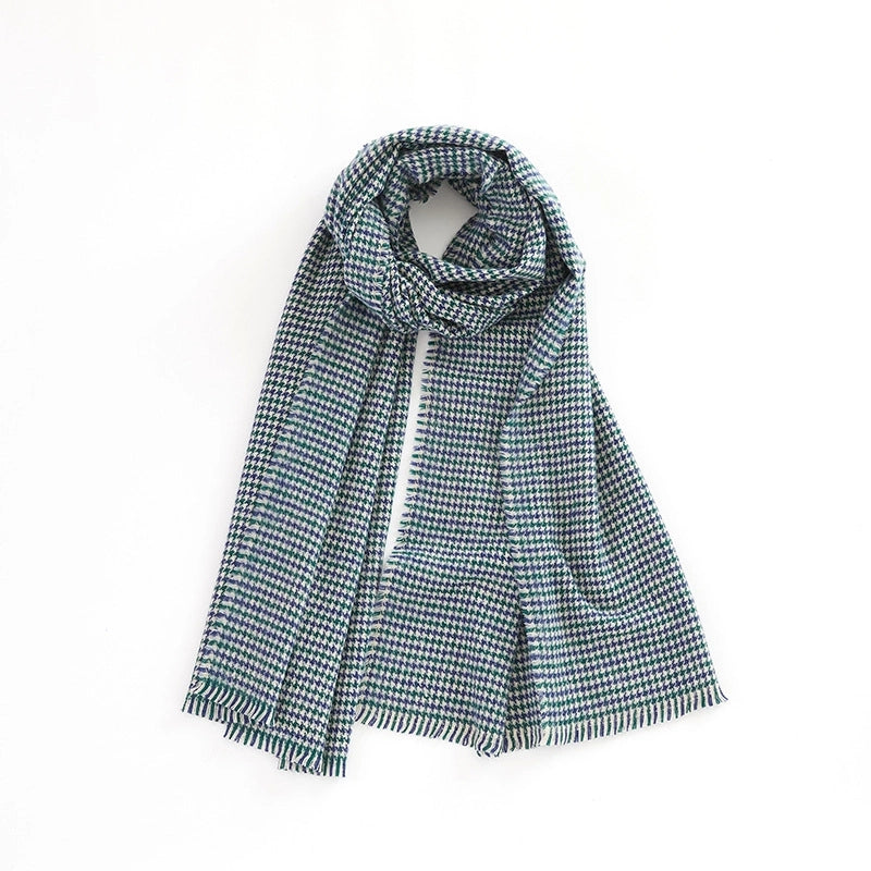 In Autumn And Winter Retro Color Matching Small Plaid Scarf Soft And Comfortable Warm  Shawl Scarf