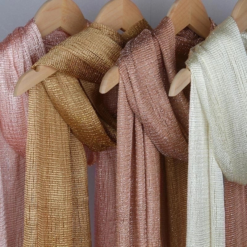 Women's Minimalist Solid Color Polyester Tassel Scarf