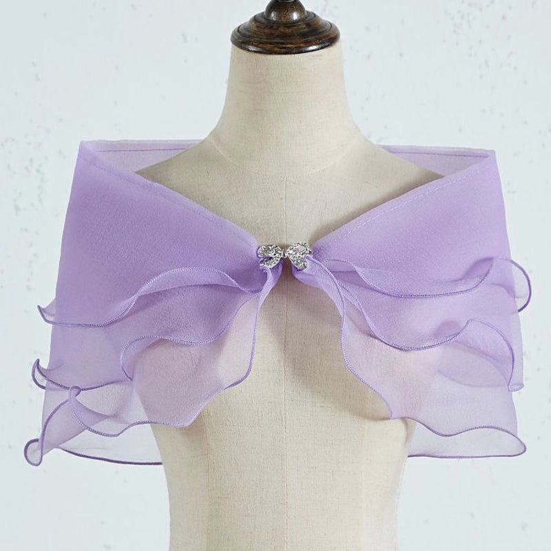 Women's Sweet Solid Color Bow Knot Polyester Shawl