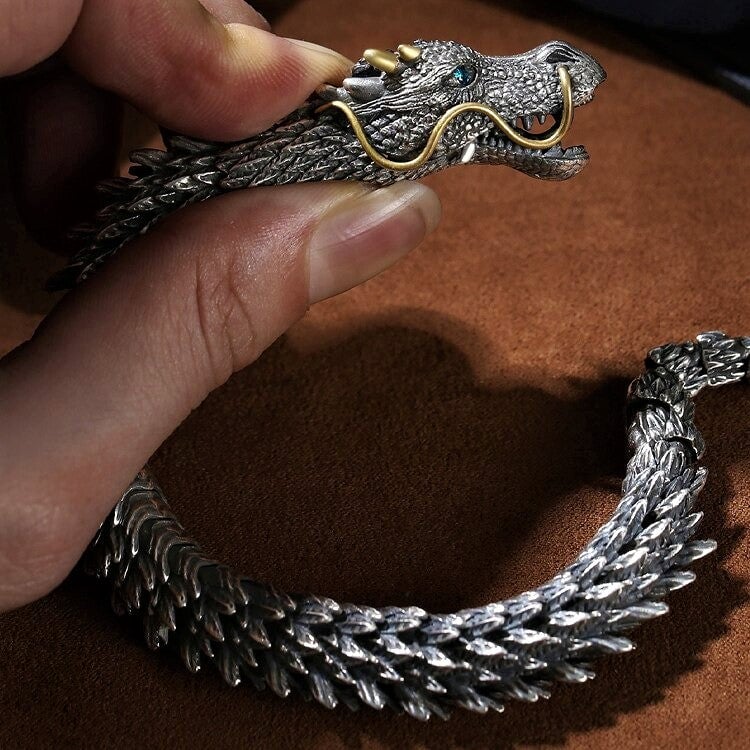 ⏰Unleashing the Power of Handmade Golden Horn Dragon Bracelet