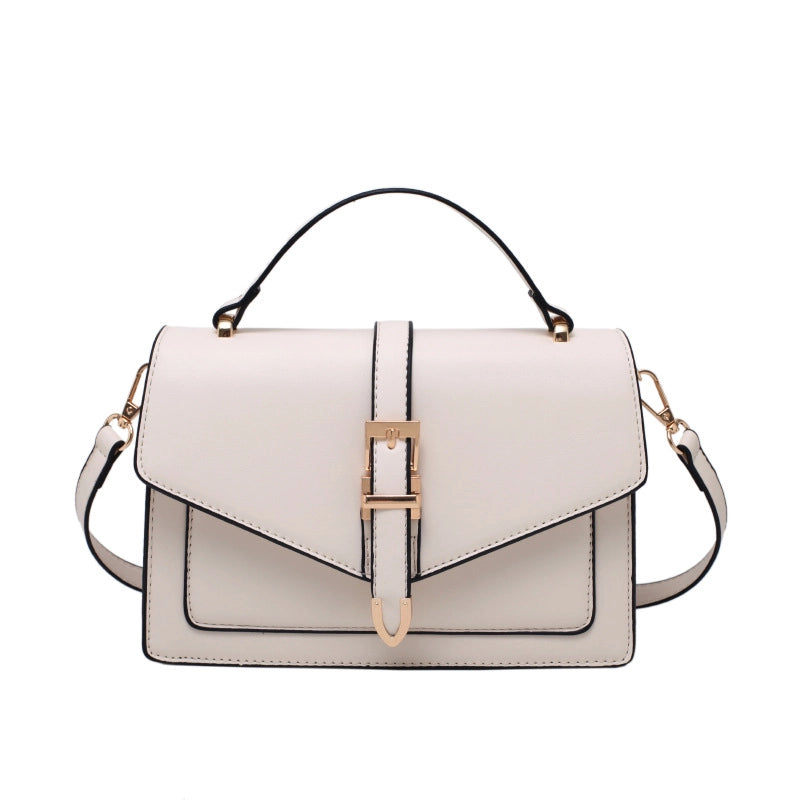 Women's Small Pu Leather Solid Color Classic Style Flip Cover Crossbody Bag