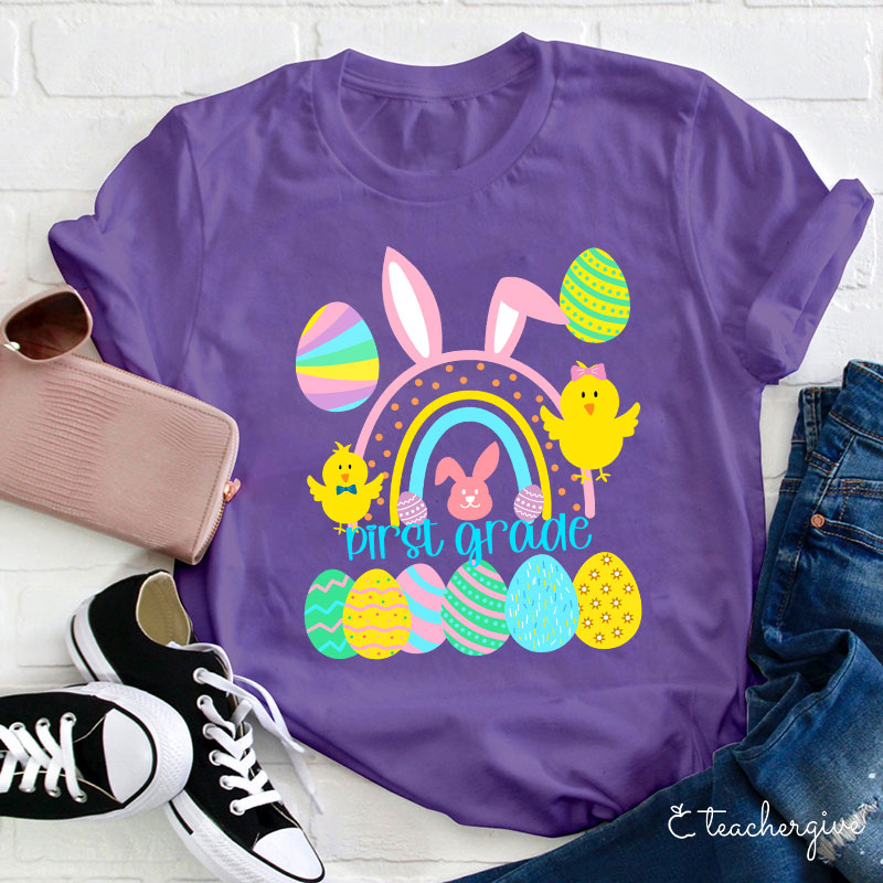 Personalized Grade Eggs Teacher T-Shirt