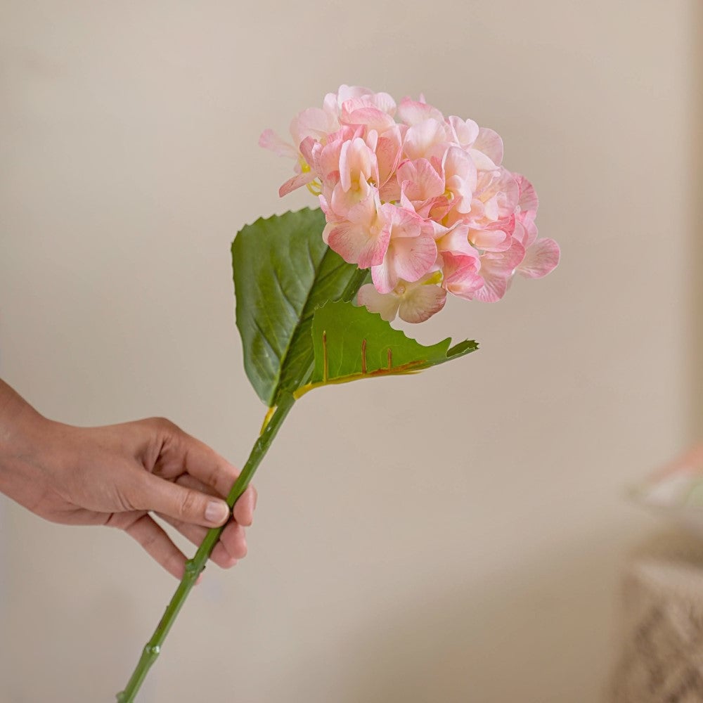 Faux Hydrangea Flower Pink