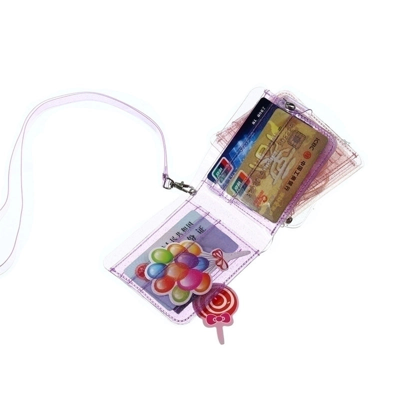 Jelly Laser Coin Purse Transparent Hanging Portable Card Holder10.7*9.5cm