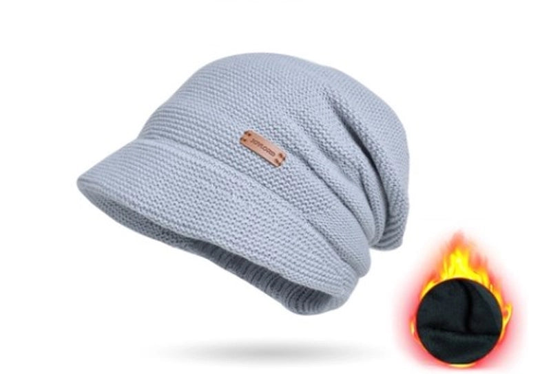 Women's Basic Lady Minimalist Solid Color Wide Eaves Wool Cap
