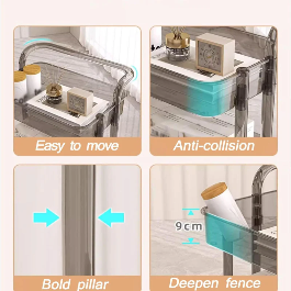3 Layer Rolling Carts With Wheels