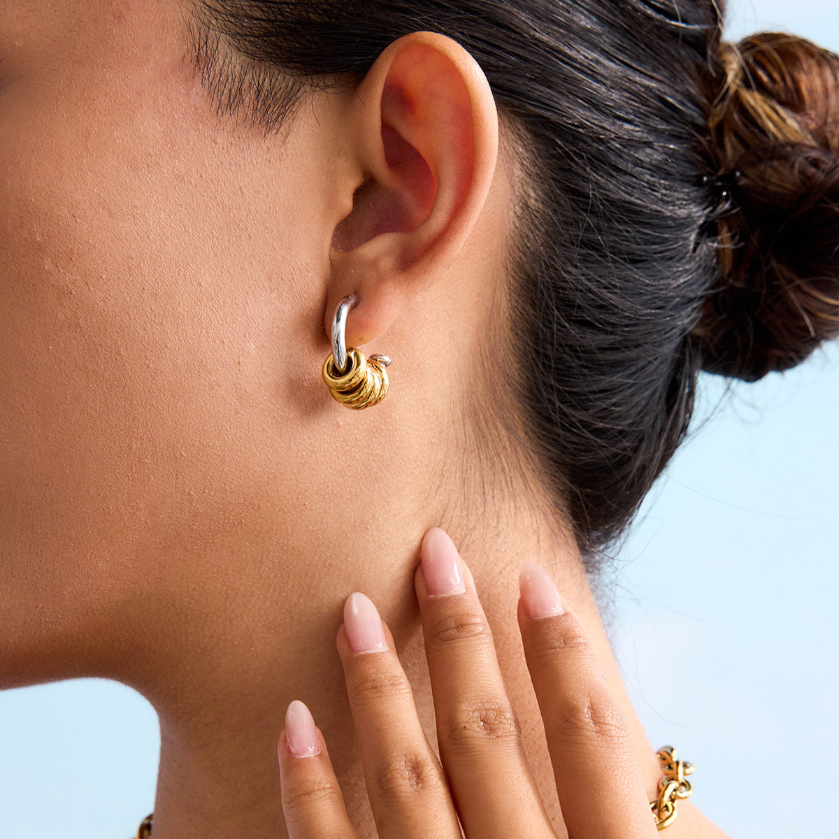 Stainless Steel C-Shaped Earrings Titanium Steel Earring