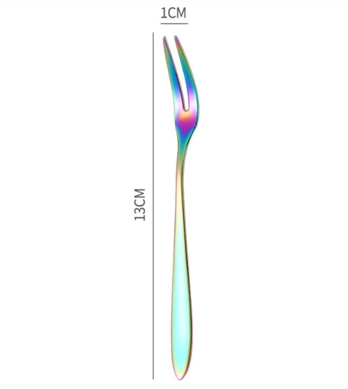 Casual Solid Color Stainless Steel Fruit Fork
