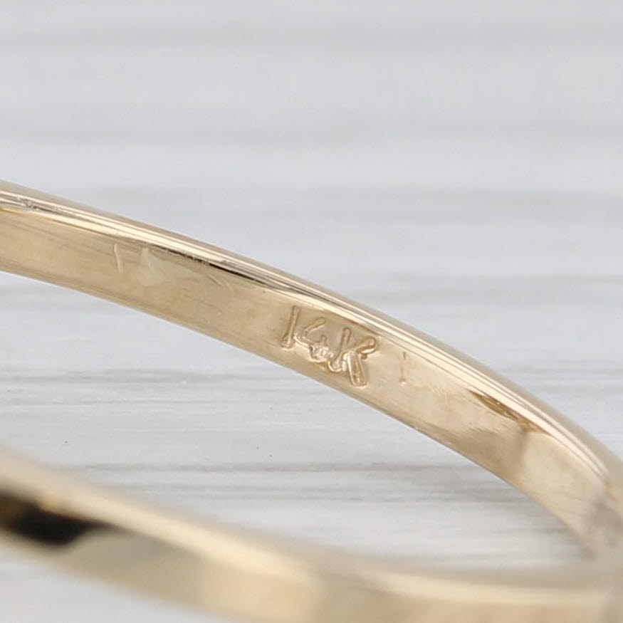 0.27ctw Lab Created Blue Sapphire Diamond Ring Guard 14k Yellow Gold Size 7.5