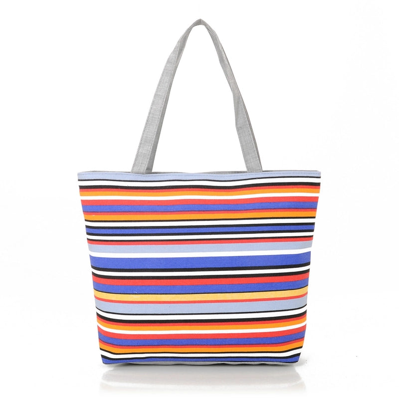 500 Pieces Women's Medium Canvas Rainbow Basic Classic Style Zipper Canvas Bag
