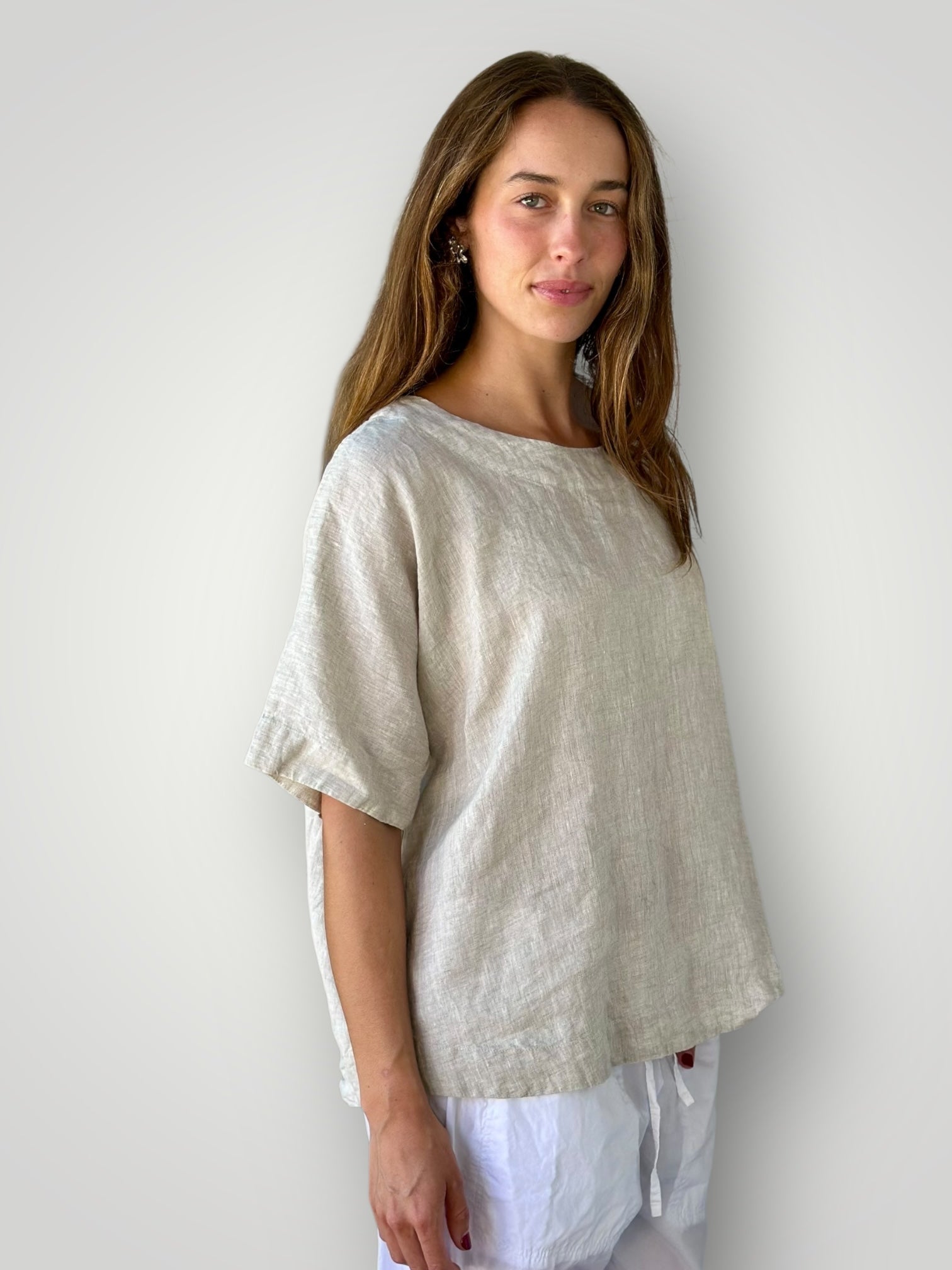 mia top - natural linen