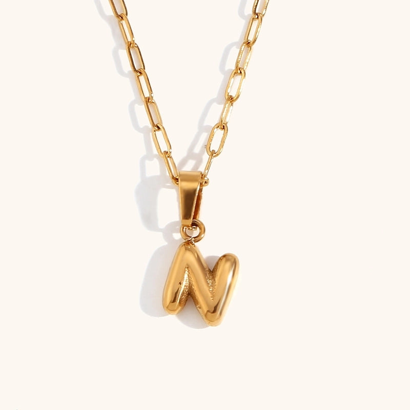 Minimalist Commute Letter Stainless Steel Titanium Steel Plating Gold Plated Pendant Necklace