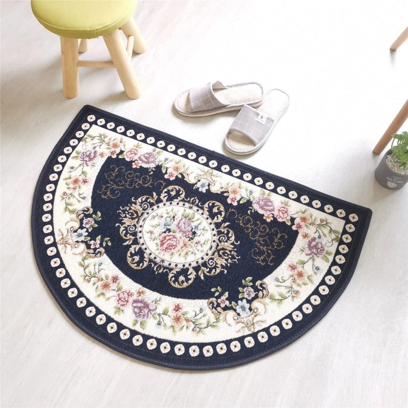 Semi-circular Door Mat Bathroom Bathroom Water Absorption Non-slip Foot Mat Bedroom Entry Carpet