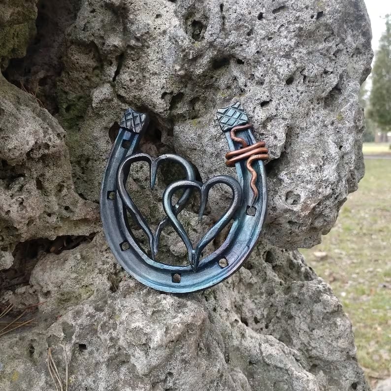 Last Day 49% OFF💥 - Forged handmade horseshoe-iron anniversary gifts