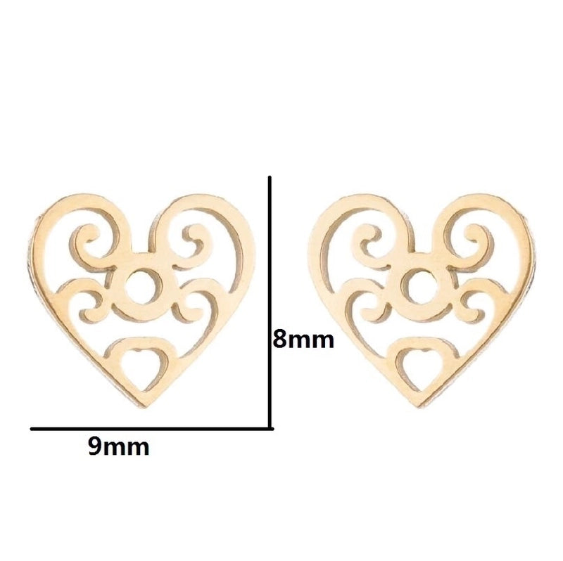 1 Pair Minimalist Sun Plating 304 Stainless Steel 18K Gold Plated Ear Studs