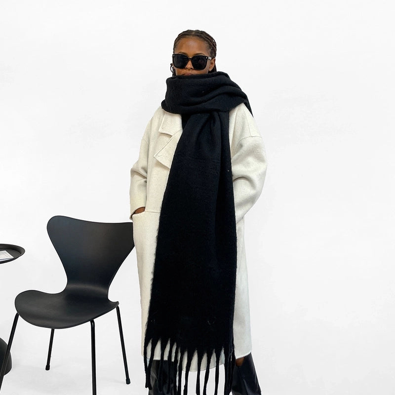 Women's Minimalist Classic Style Solid Color Polyester Scarf