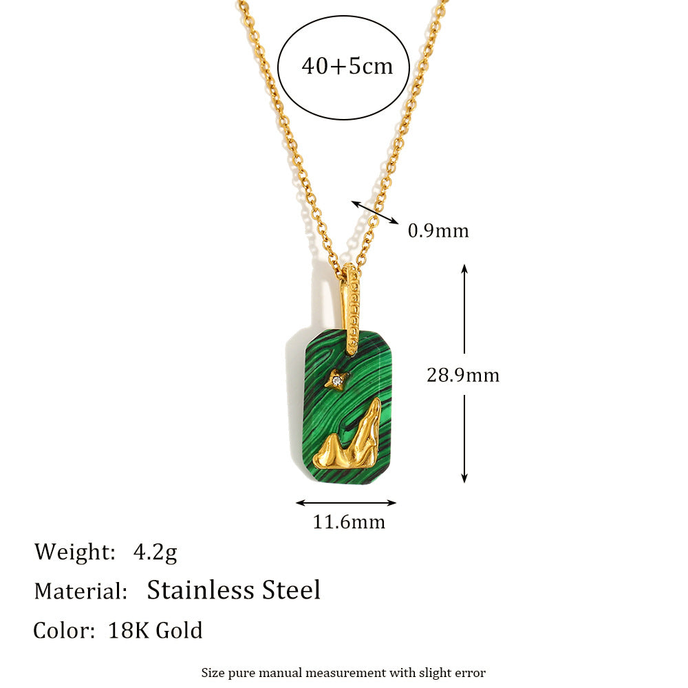 Niche Retro Pendant Stainless Steel 18K Gold Plated Red Agate Love Flower Manta Ray Necklace Female
