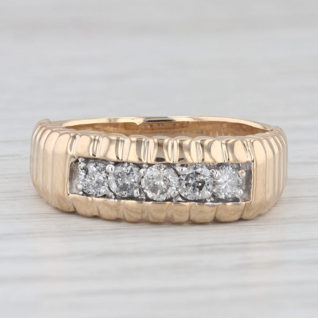 0.50ctw Diamond Ring 14k Yellow Gold Size 9 Men's Wedding Band