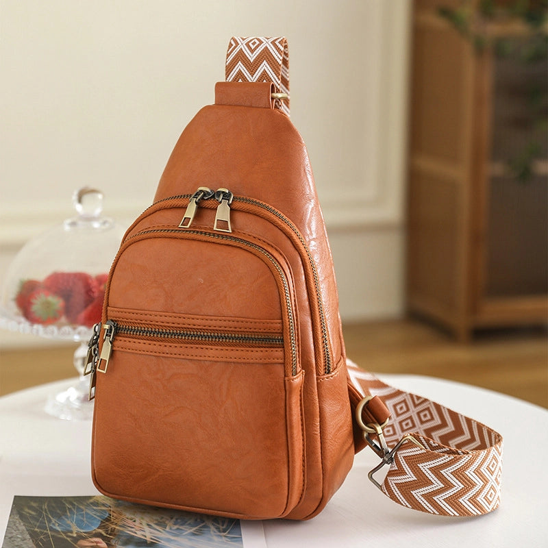 Women's Streetwear Solid Color Pu Leather Waist Bags