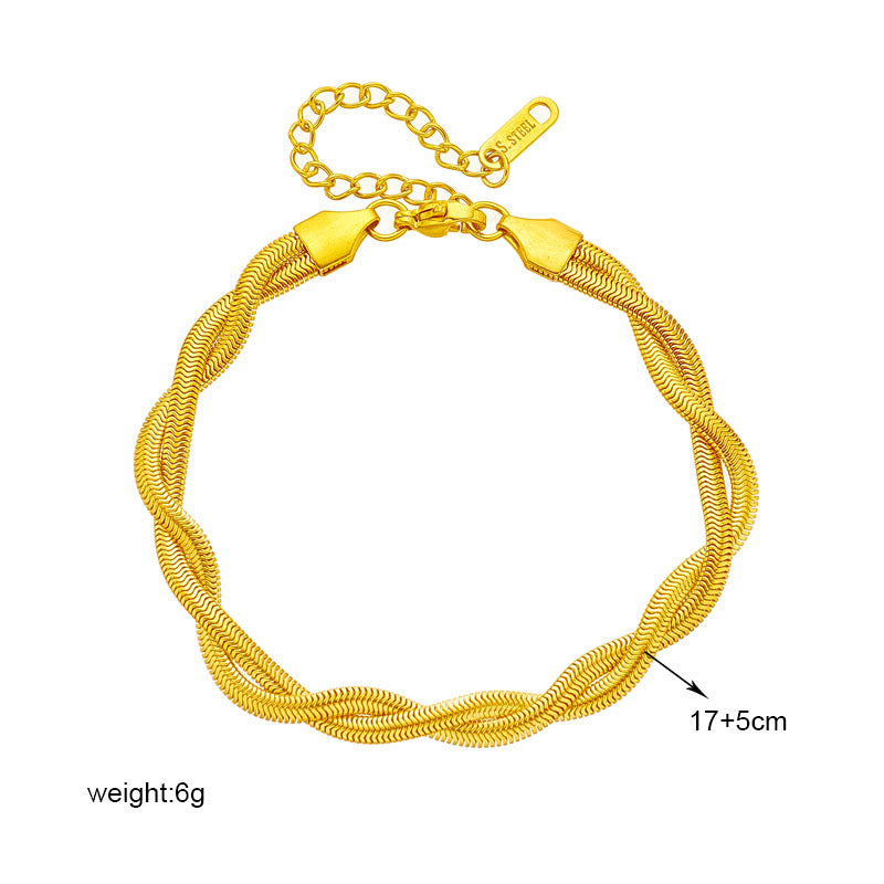 Fashion Women Chain Titanium Steel Electroplating Jewelry Sets