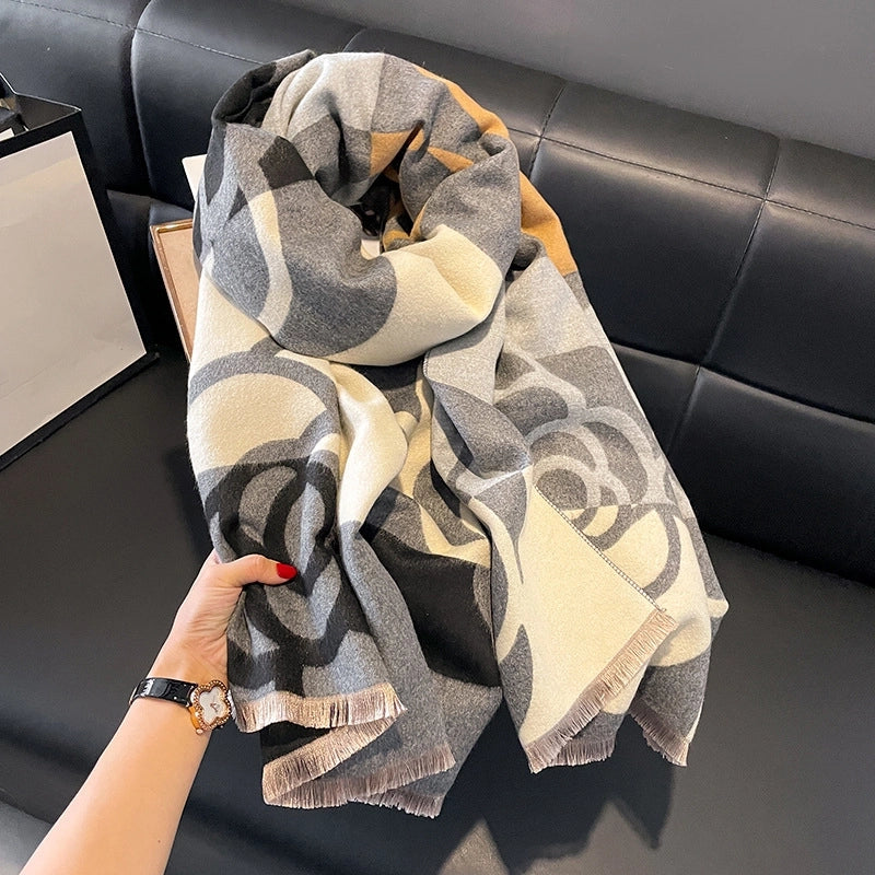 Women's Casual Vintage Style Classic Style Printing Polyester Scarf Shawl
