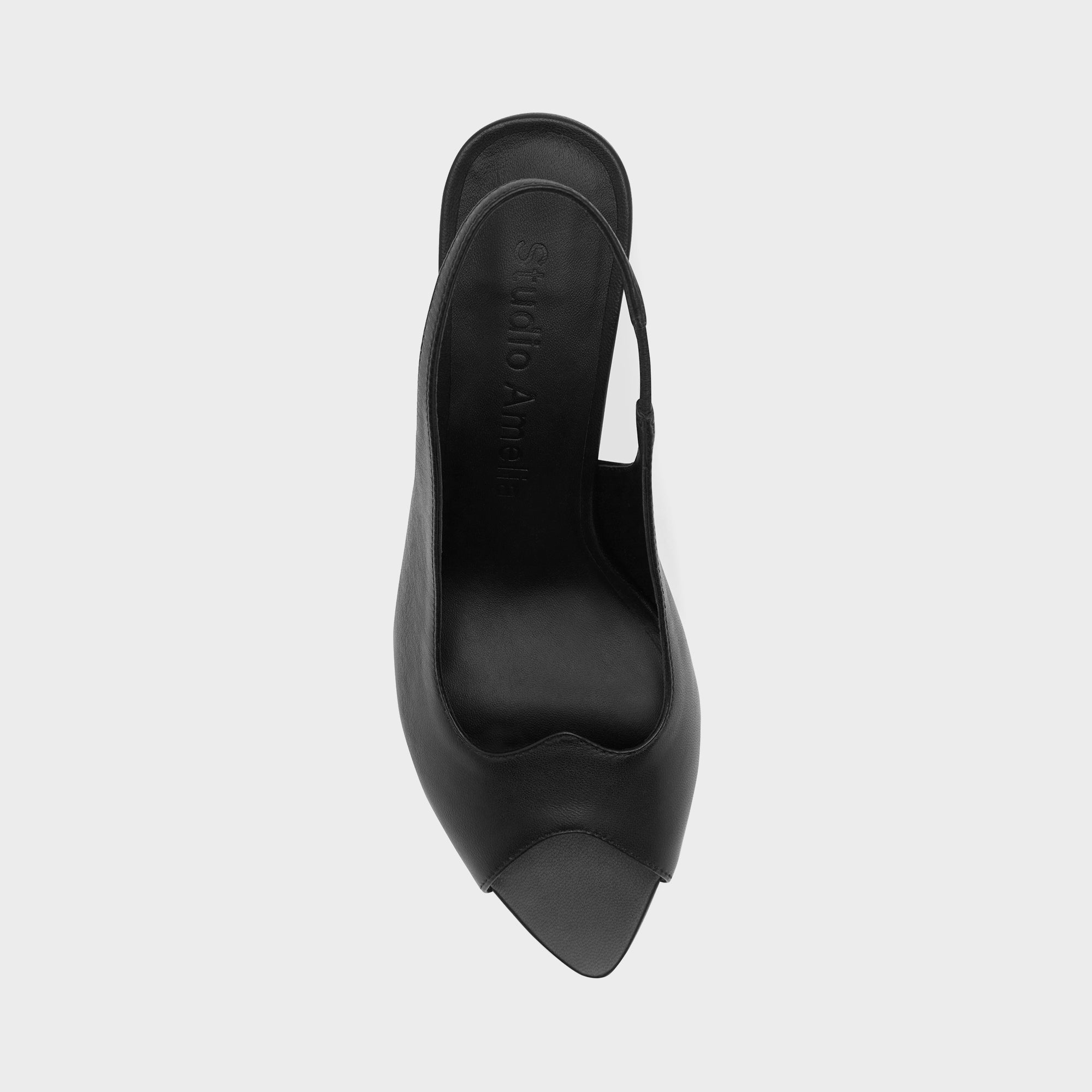 Studio Amelia Helix 90 Slingback - Black