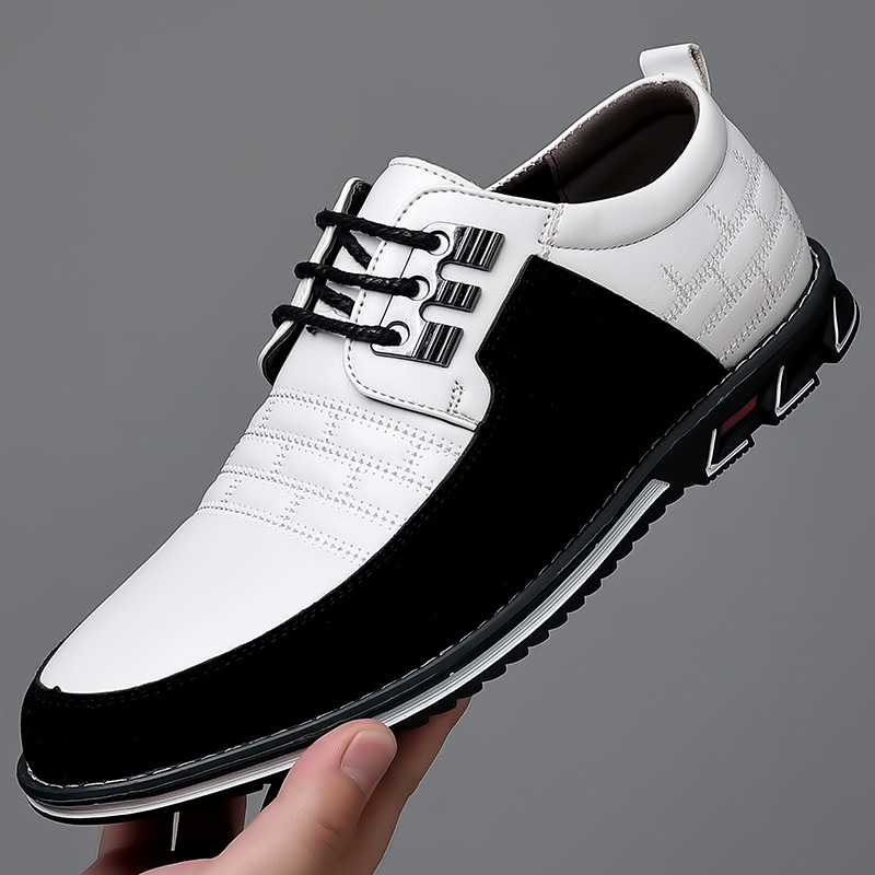 Abeerbajpai  shoes 2024 Men Sneakers Shoes Fashion Brand Classic Lace-Up Casual Loafers Pu Leather Shoes Black Breathable Business Men Shoes