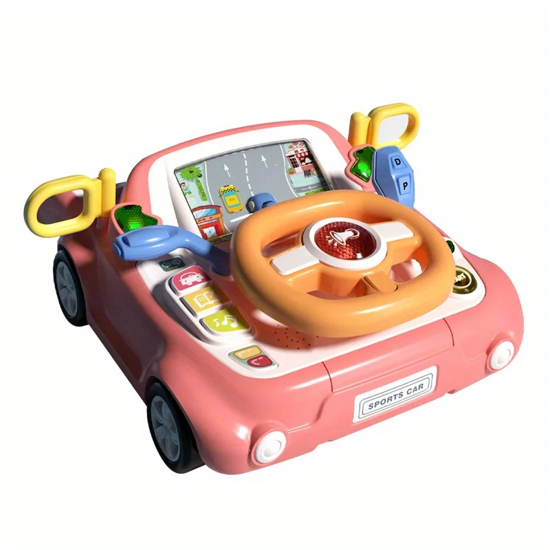 KIDS STEERING WHEEL TOY PRETEND PLAY SIMULATION DRIVING TOY SAFE & MULTIFUNCTIONAL