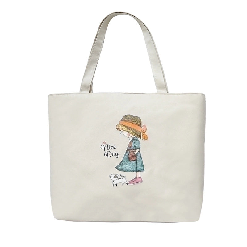 Women's Fashion Geometric Oxford Cloth Shopping Bags