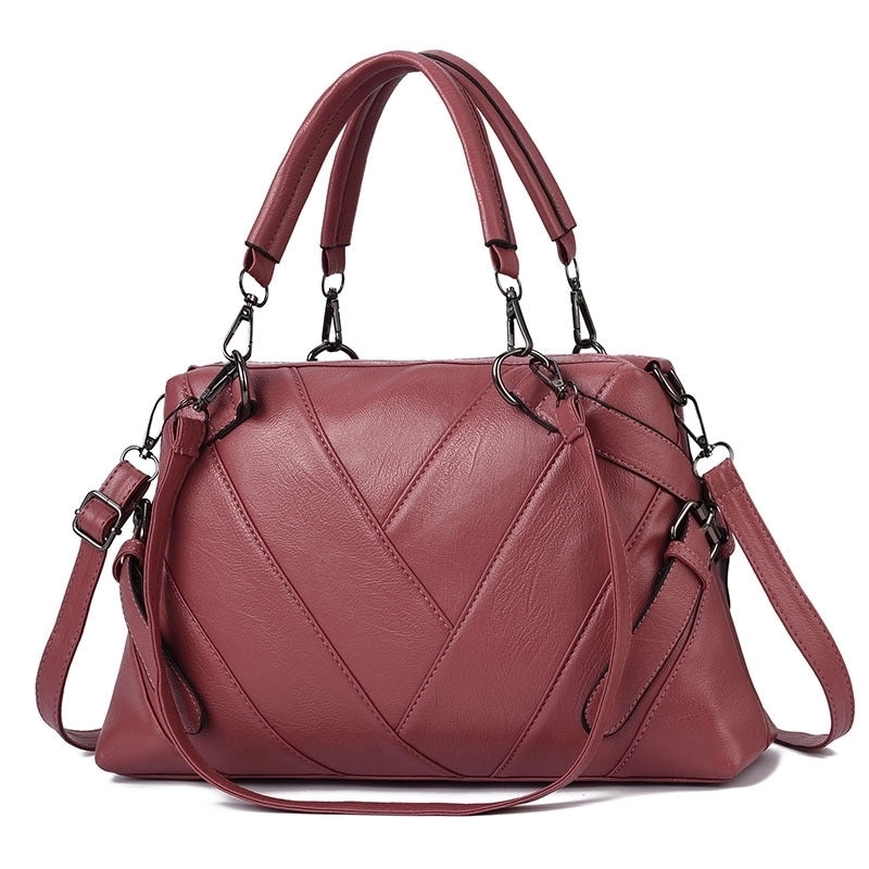 Women's Large All Seasons Pu Leather Classic Style Handbag