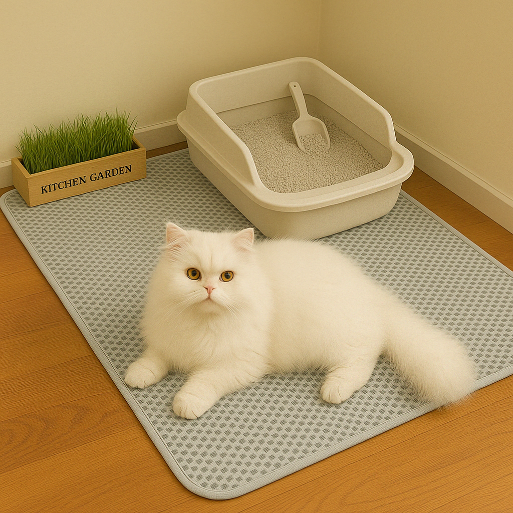 Cat Litter Mat Double Layer Waterproof Urine Proof Trapping Mat