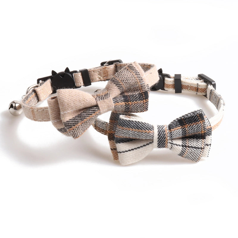 Minimalist Classic Style Plaid Pet Collar
