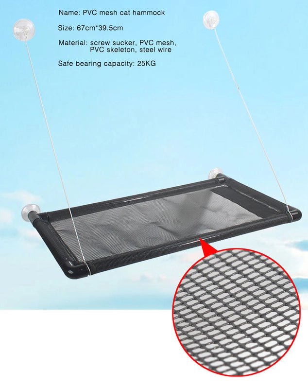 New Pet Supplies Cat Hammock Super Strong Screw Suction Balcony Cat Climbing Frame Bed Splicing Design Nest