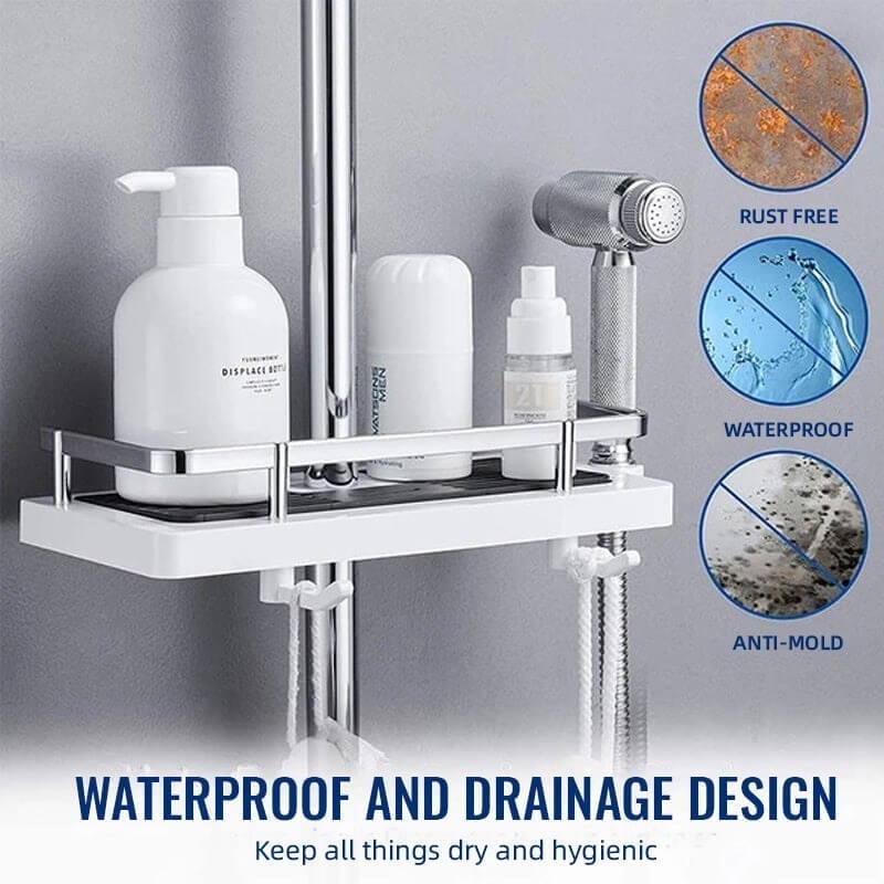 🔥Hot sale🔥 Shower rod storage shelf