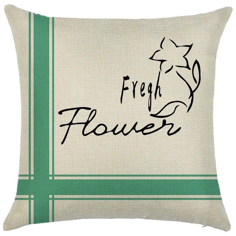 Pastoral Plant Flower Linen Pillow Cases