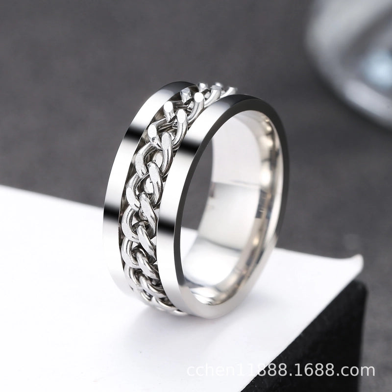 Minimalist Geometric Stainless Steel Rings