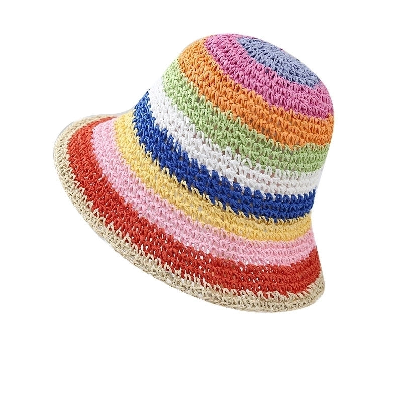 Women's Pastoral Multicolor Wide Eaves Bucket Hat