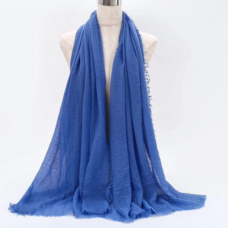 Women's Elegant Minimalist Solid Color Cotton Shawl