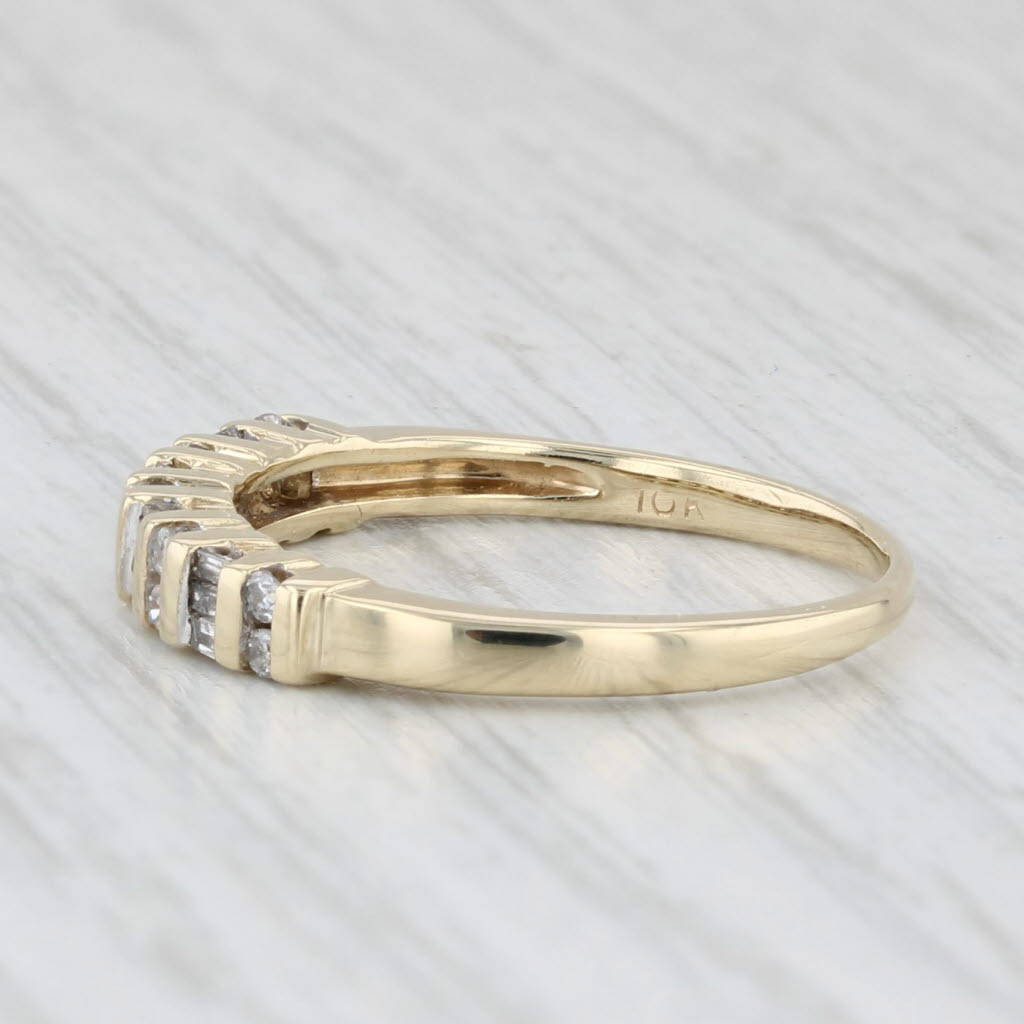 0.25ctw Diamond Stackable Ring 10k Yellow Gold Size 7 Wedding Anniversary Band
