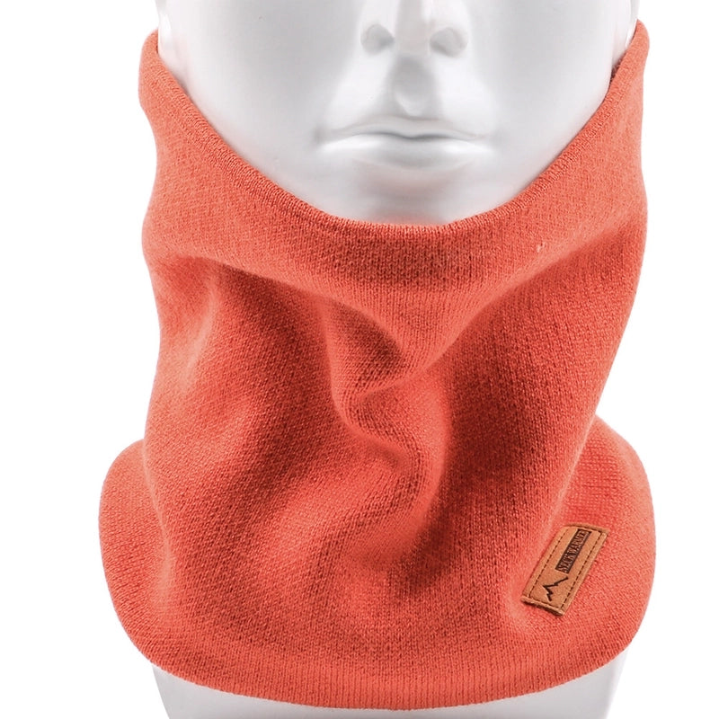 Autumn And Winter Single Circle Collar Men's And Women's Solid Color Fleece-lined Knitted Scarf Fashion Fake Turtleneck Warm Pullover Scarf