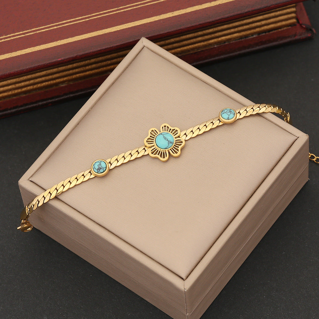 Fashion Flower Stainless Steel Electroplating Necklaces