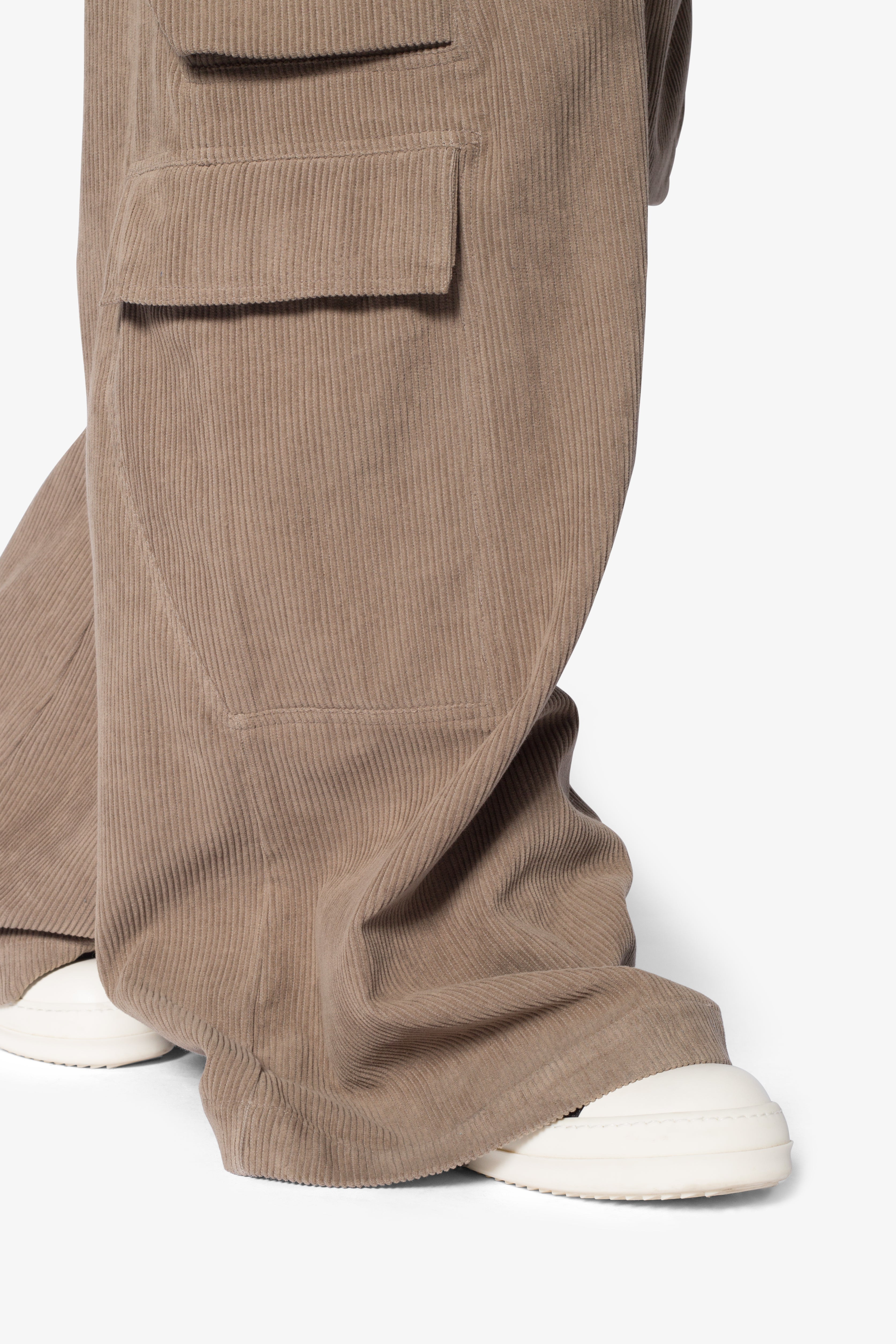 Corduroy Rave Double Cargo Pants - Olive