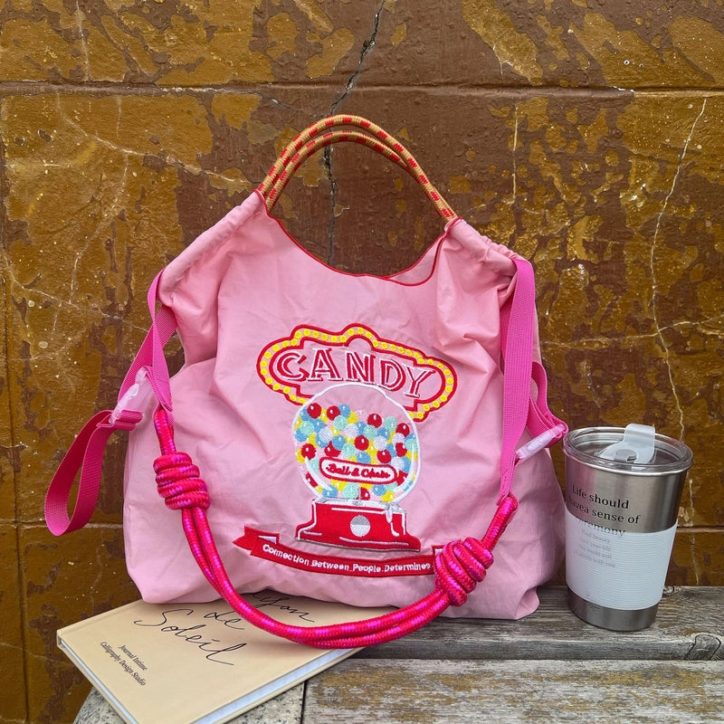 Women's Medium Polyester Animal Plant Streetwear Square Open Shopping Bags