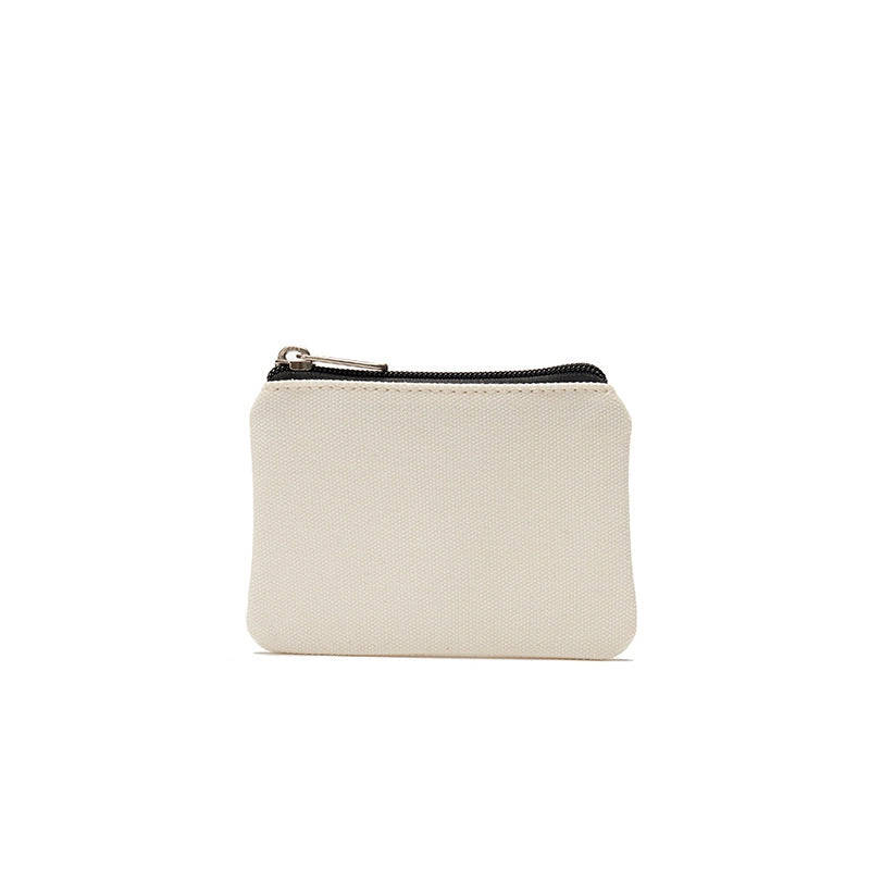 New Cotton Canvas Fashion Men's And Women's Coin Purse Card Holder Simple Fabric Coin Pouch Storage Bag