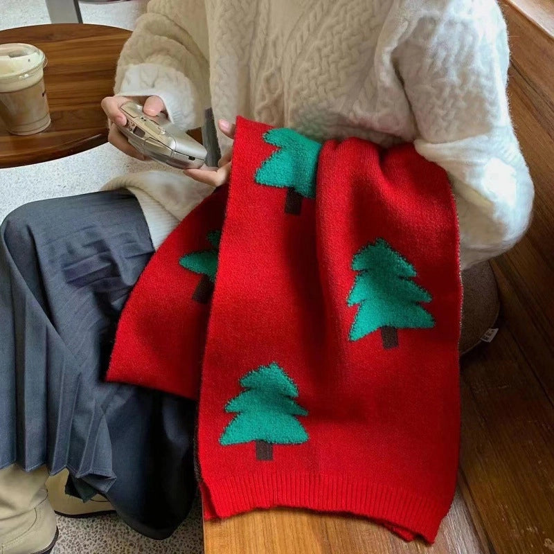 Unisex Cute Sweet Elk Polyester Scarf