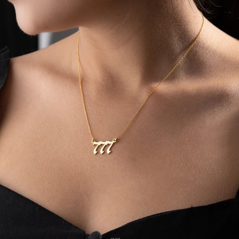 Minimalist Letter Stainless Steel Plating 18k Gold Plated Pendant Necklace