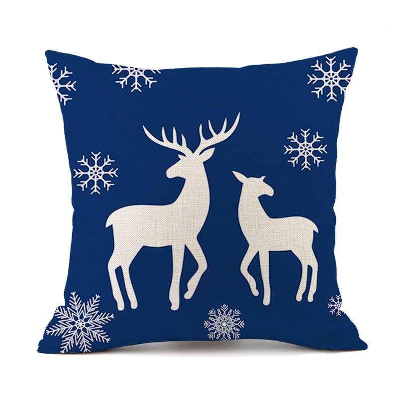 Christmas Casual Classical Vacation Snowflake Linen Pillow Cases Couch & Sofa Decor