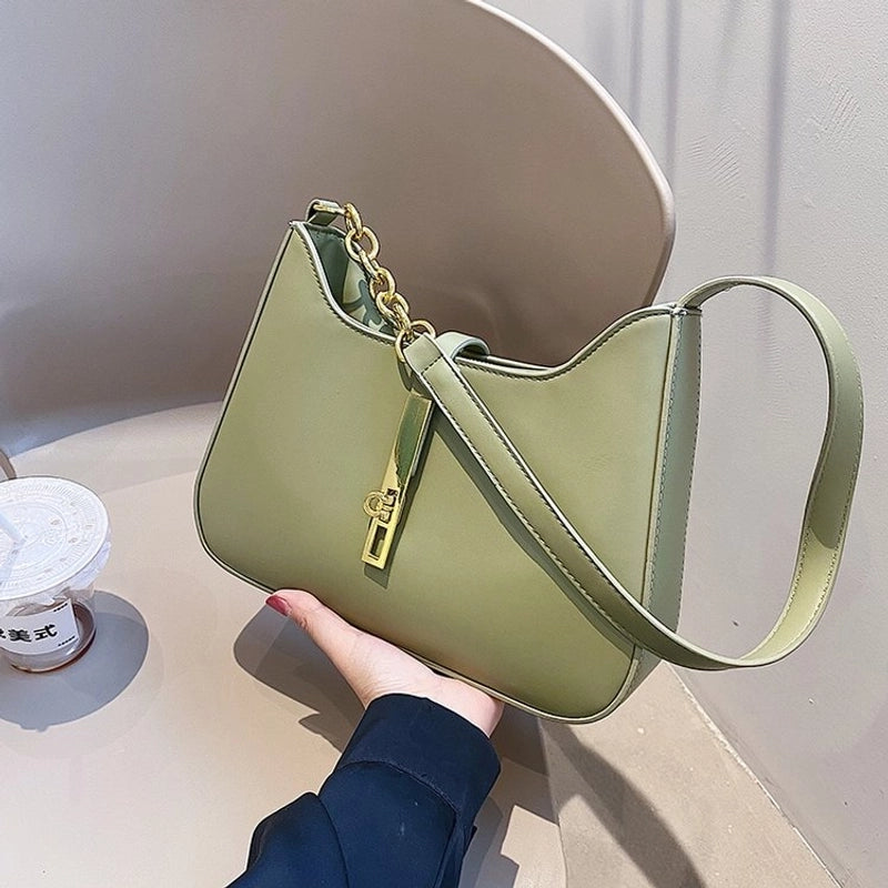 Women's All Seasons Pu Leather Basic Underarm Bag