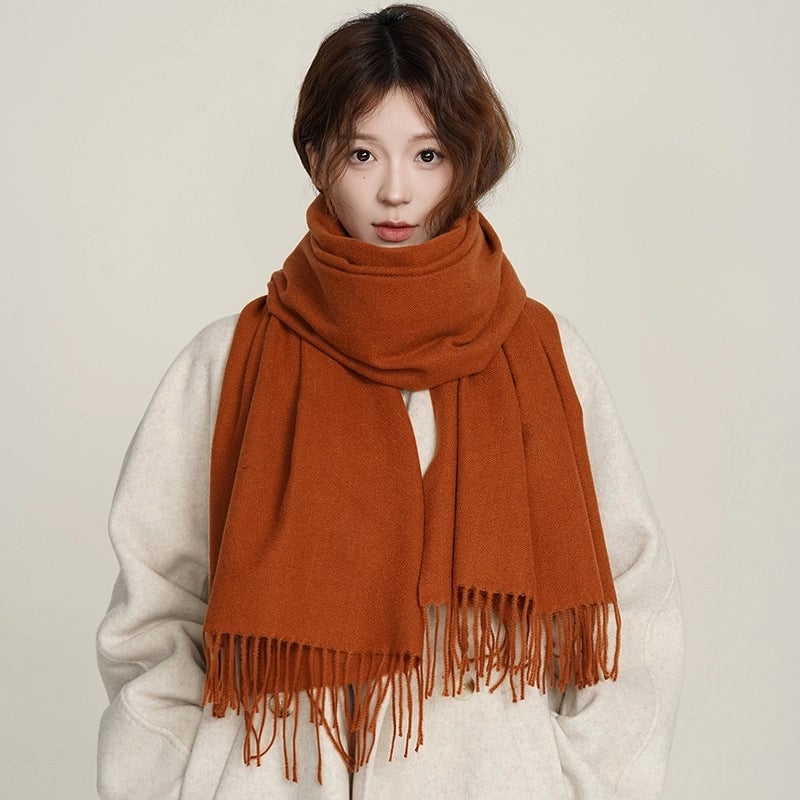 Women's Basic Solid Color Polyester Scarf