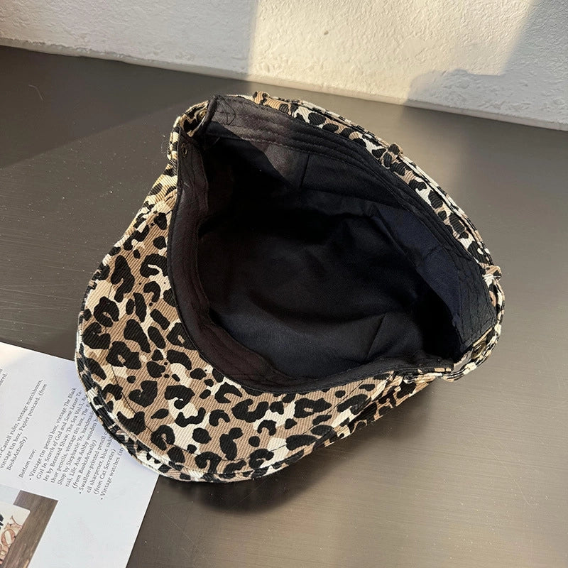 Women's Minimalist Classic Style Color Block Printing Wide Eaves Baseball Cap